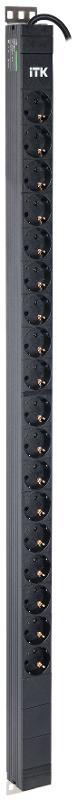 ITK PDU верт. 24U 1ф 16А 18 роз. Schuko каб. 3м Schuko | PV22-18D-11 | ITK — ITK