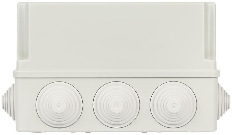 Распаячная коробка ЭРА KORv-190-140-120-10g-44 ОП серая 190х140х120мм на винтах 10 гермовводов IP44 | Б0071919 | ЭРА — миниатюра 3