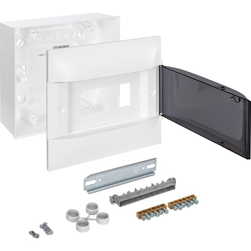 Practibox S Пластиковый щиток Навесной 1X8 Дымчатая дверь — миниатюра 5