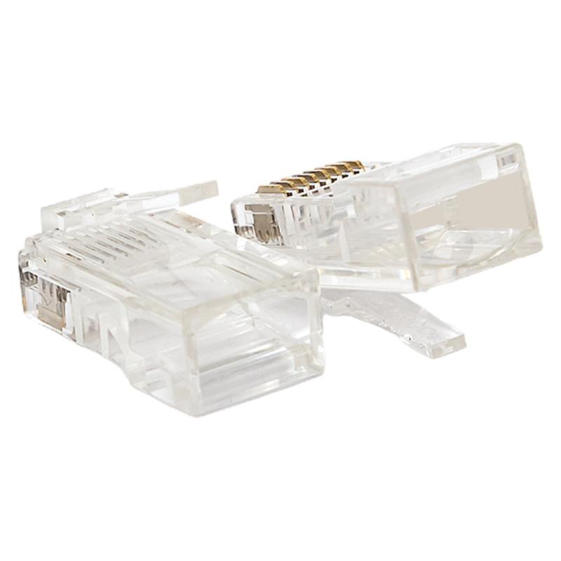 Коннектор RJ-45 TERACOM неэкранированный 8P8C Cat.5E универсальный (упак.10шт) | TRC-PLUG-5EUTP-10 | EKF — миниатюра 2
