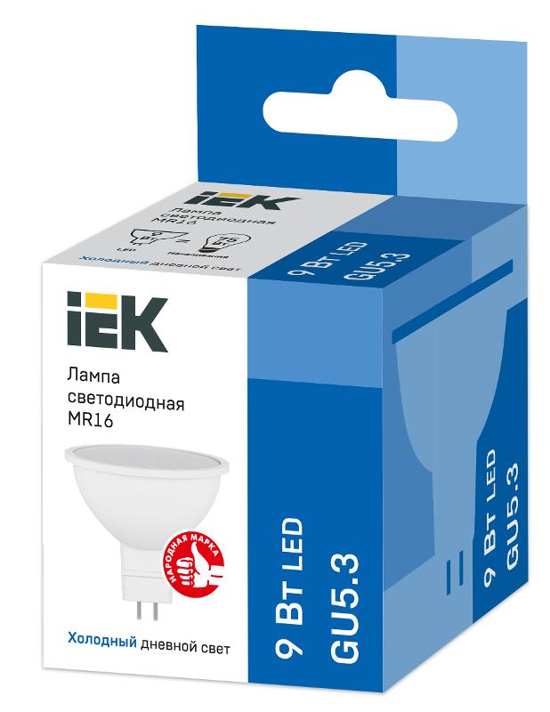 Лампа светодиодная LED MR16 софит 9Вт 230В 6500К GU5.3 | LLE-MR16-9-230-65-GU5 | IEK — миниатюра 3