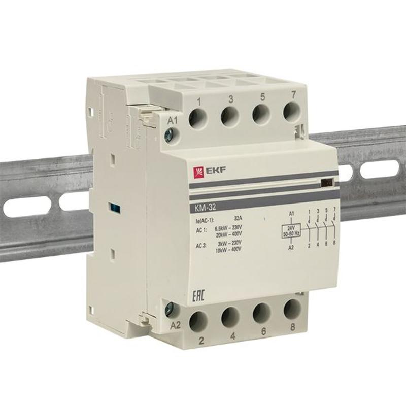 Контактор модульный КМ 32А 4NО (3 мод.) 24В АС PROxima | km-3-32-40-24v | EKF — миниатюра 11