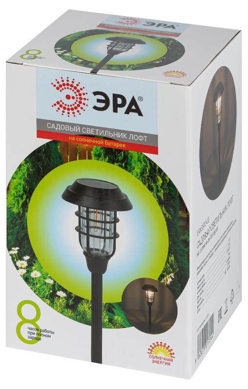 Садовый светильник Лофт на солнечной батарее ERASS12-03 1LED, 11*11*45 см | Б0057652 | ЭРА — миниатюра 2