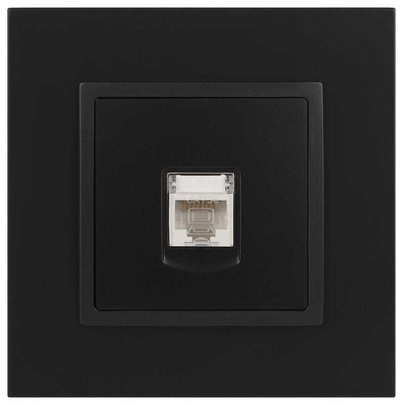 14-3107-05 Розетка RJ45, IP20, антрацит | Б0034306 | ЭРА — миниатюра 3