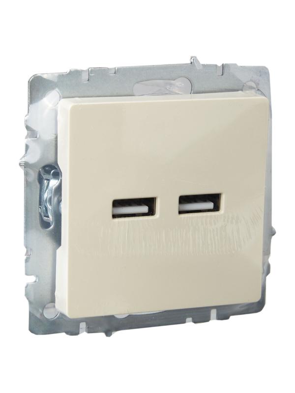 BRITE Розетка USB A+A 3,1А РЮ10-1-БрКр бежевый | BR-U21-D31-K10 | IEK — миниатюра 6