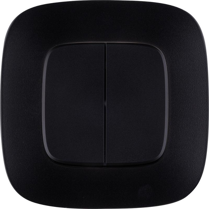 Valena ALLURE DIY Антрацит Переключатель 2-клавишный 10А 250В — миниатюра 3