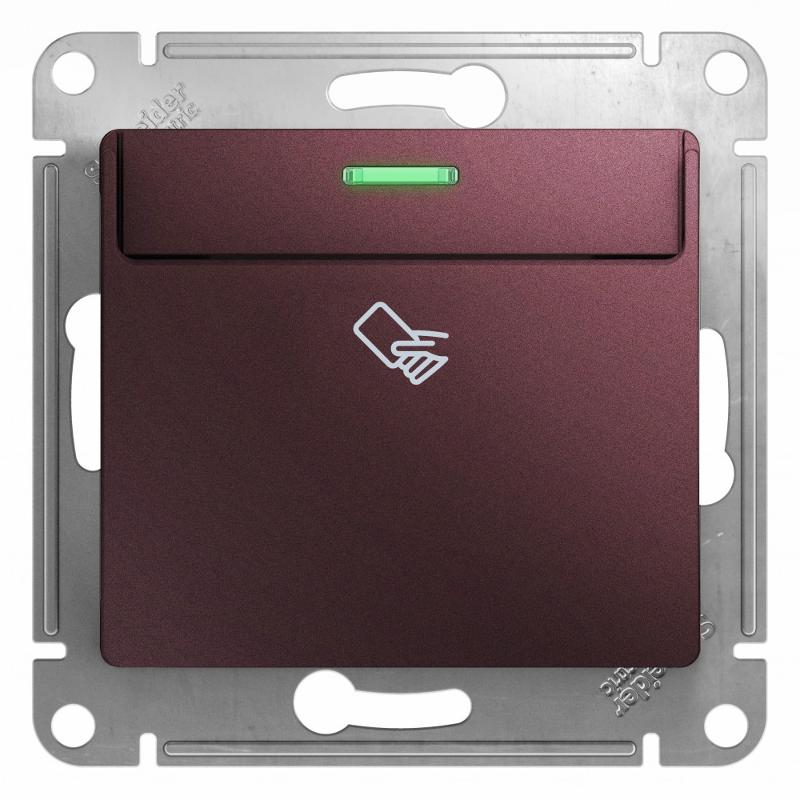 Glossa Баклажановый Выключатель карточный, сх.6, 10AX | GSL001169 | SE — Systeme Electric