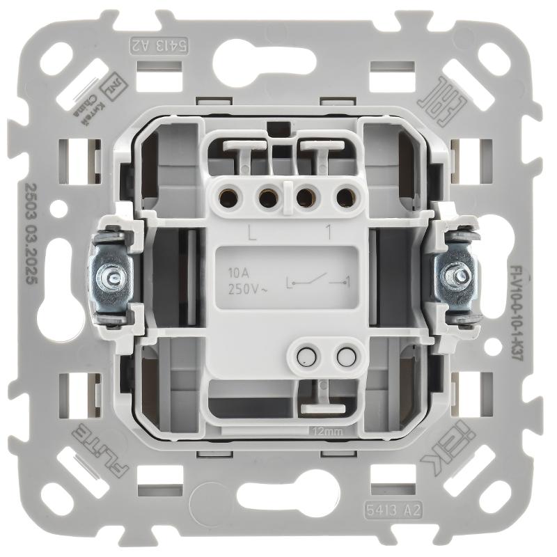 FLITE Выключатель 1-клавишный 10А ВС11-1-0-ФлШ шампань | FI-V10-0-10-1-K37 | IEK — миниатюра 4