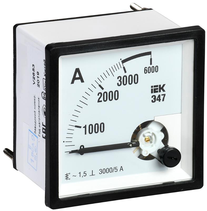 Амперметр Э47 3000/5А кл. точн. 1,5 72х72мм | IPA10-6-3000-E | IEK — миниатюра 1