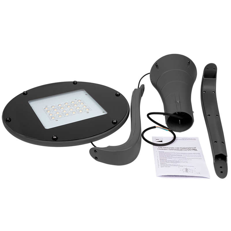 Светильник светодиодный садово-парковый венчающий  PGL 02 60w 5000K IP65 GR AC100-270 (парковый) (5лет гар.) | .5023697 | Jazzway — миниатюра 4