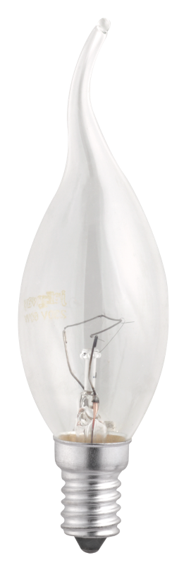 Лампа накаливания ЛОН 60Вт E14 220В CT35 clear свеча на ветру | 3321468 | Jazzway — Jazzway