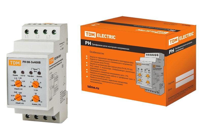 Реле напряжения РН 08-3х400В  | SQ1504-0010 | TDM — TDM ELECTRIC