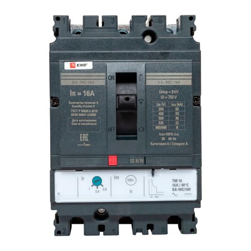 Выключатель автоматический ВА-99C (Compact NS) 160/16А 3P 36кА EKF | mccb99C-160-16 | EKF — миниатюра 17