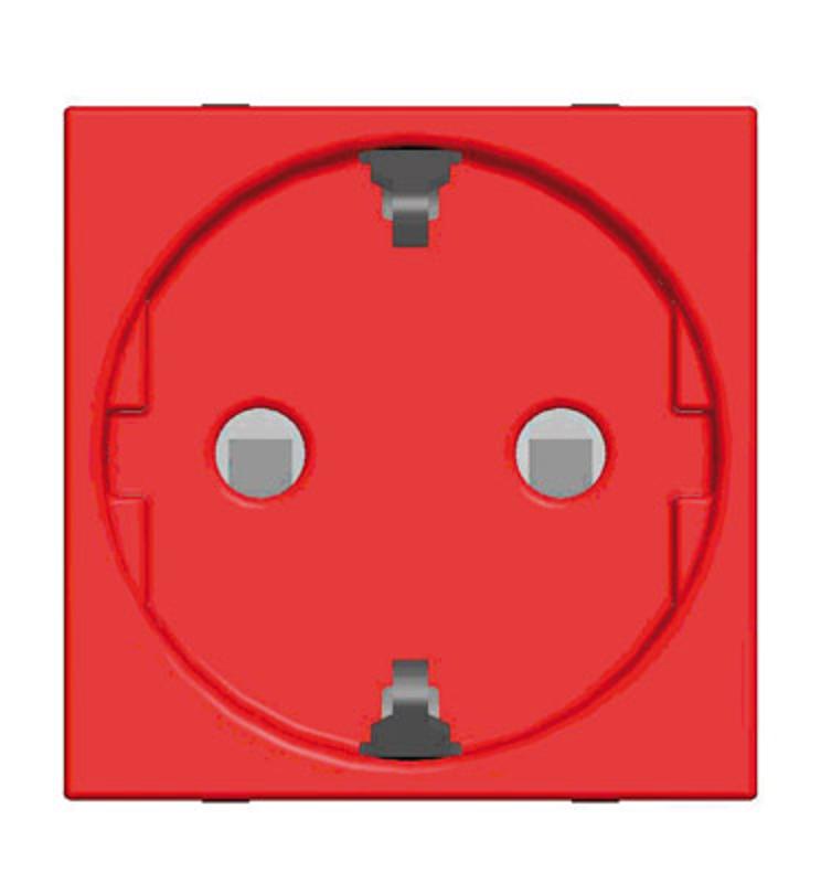 ABB Zenit Красный Розетка с/з с защитными шторками | N2288 RJ  | 2CLA228800N7001 | ABB — ABB