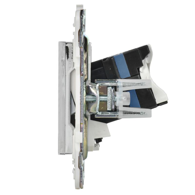 SKANDY Розетка компьютерная 2-местная RJ45 кат.6 SK-K04N никель | SK-K20-2-K50 | IEK — миниатюра 3