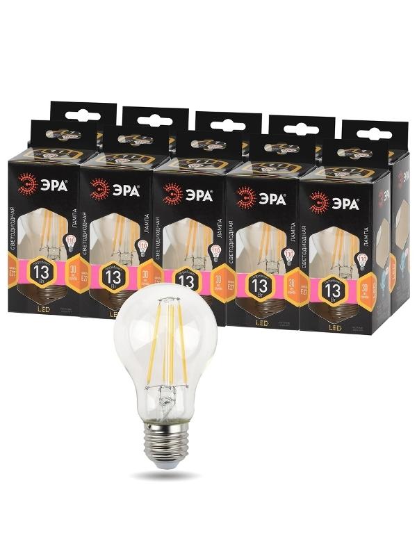 Лампа светодиодная F-LED A60-13W-827-E27 (филамент, груша, 13Вт, тепл., Е27) | Б0035027 | ЭРА — миниатюра 2