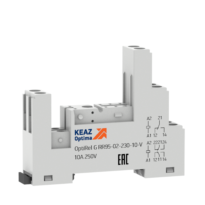 Розетка для реле OptiRel G RR95-02-230-10-V КЭАЗ | 281173 | КЭАЗ — фото 1 | Sento