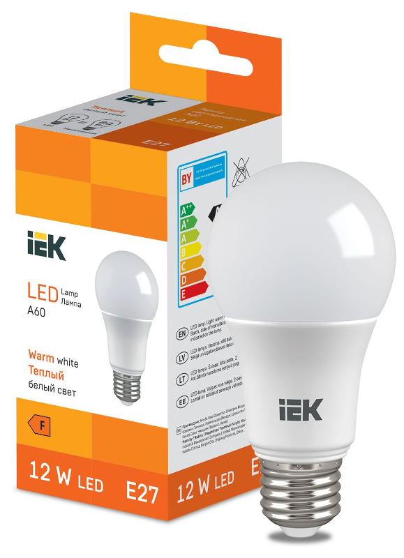 Лампа светодиодная Bulb A60 1140lm 4000K E27 | LL-I-A60-12-230-40-E27 | IEK — IEK (ИЭК)