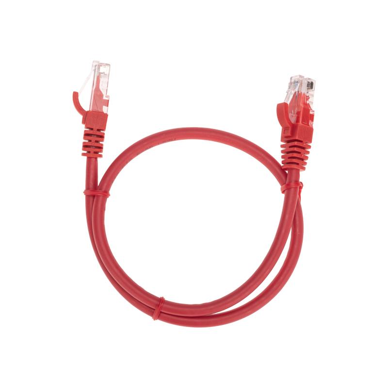 Патч-корд U/UTP CAT 6, RJ45-RJ45, 26AWG, LSZH, красный, 0.5м REXANT | 02-0293-05 | REXANT — фото 1 | Sento