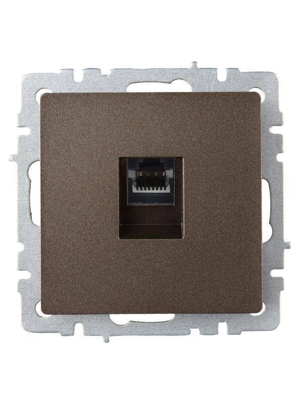 BRITE Розетка компьютерная RJ45 кат.6 РК11-БрТБ темная бронза | BR-K10-2-K45 | IEK — миниатюра 2