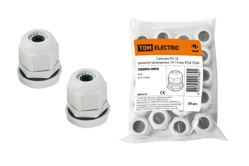 Сальник PG 16 диаметр проводника 10-14мм IP54  | SQ0805-0004 | TDM — TDM ELECTRIC