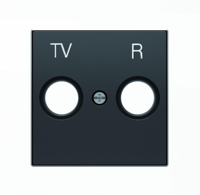 Накладка для TV-R розетки, серия SKY, цвет чёрный бархат|2CLA855000A1501| ABB — ABB