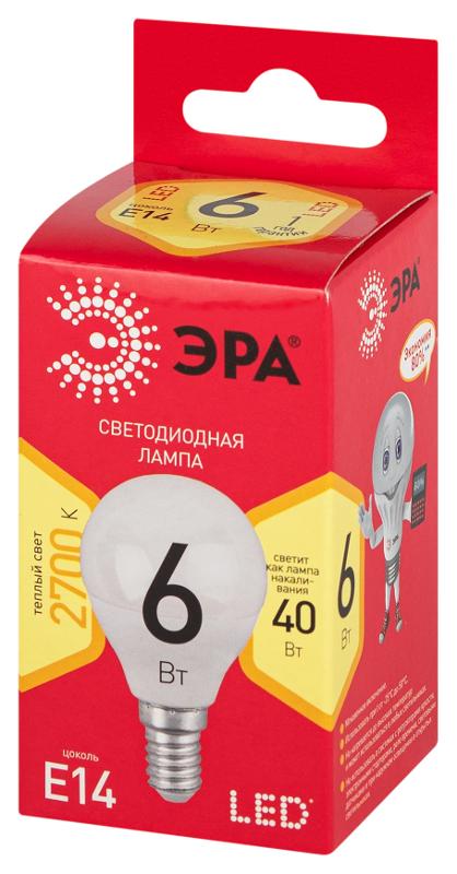 Лампа светодиодная RED LINE LED P45-6W-827-E14 R Е14 / E14 6 Вт теплый белый свет | Б0051058 | ЭРА — миниатюра 3