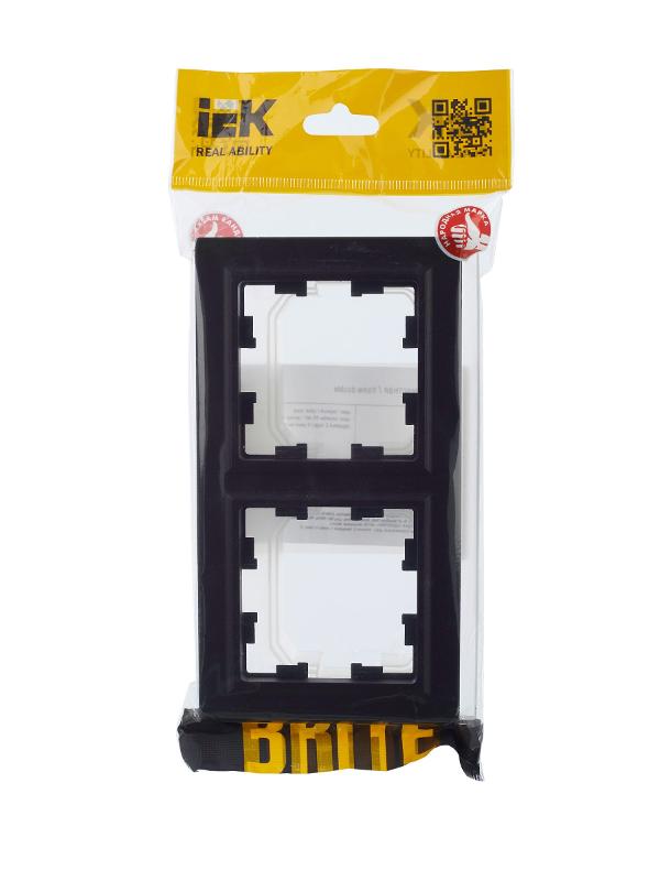 BRITE Рамка 2-ая IP44 РУ-2-БрЧ-44 черный | BR-M22-44-K02 | IEK — миниатюра 10