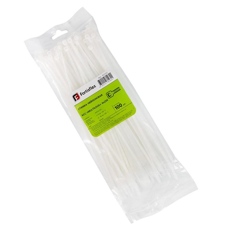Стяжка нейлоновая КСС «MULTILOCK» 4х250 (бел) (100шт) | 102303 | Fortisflex — Fortisflex