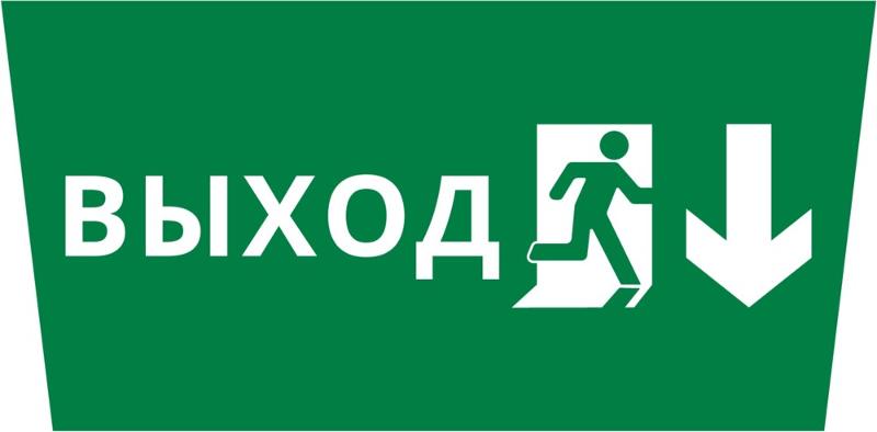 Пиктограмма ДСО-101-IP65 "Выход Фигура - вниз 2" | 62288DEK | DEKraft — фото 1 | Sento