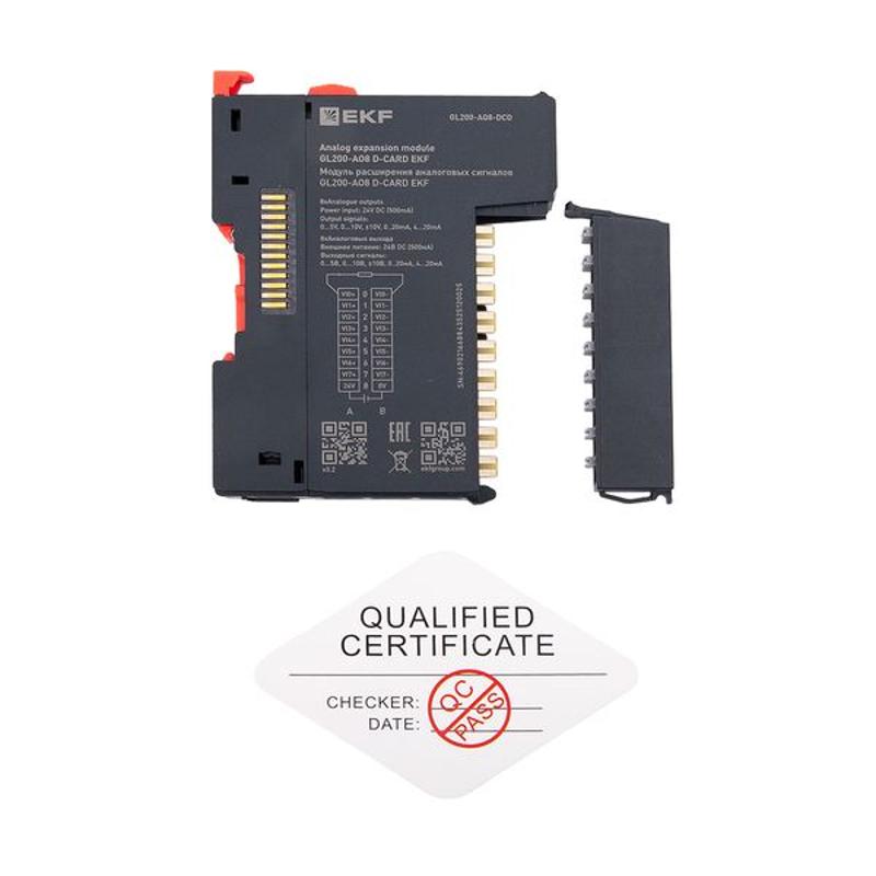 Модуль расширения аналоговых сигналов GL200-AO8 D-CARD |GL200-AQ8-DCD | EKF — миниатюра 12