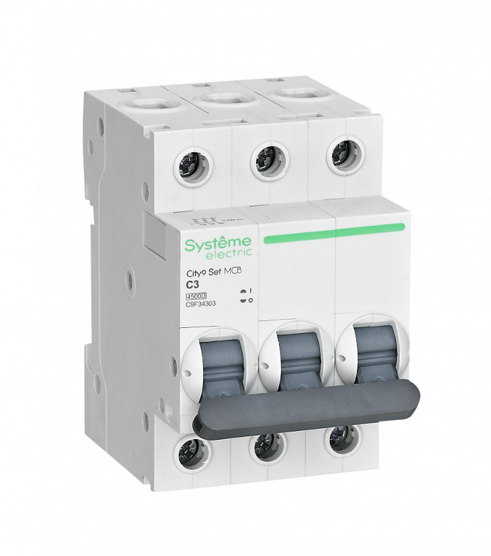 Выключатель автоматический City9 Set C 3A 3P 4,5kA | C9F34303 | SE — Systeme Electric