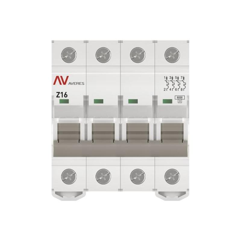 Выключатель автоматический AV-6 4P 16A (Z) 6kA AVERES | mcb6-4-16Z-av | EKF — миниатюра 3