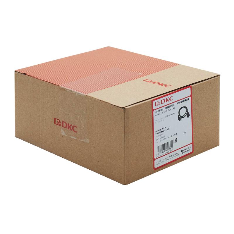 Кабель питания Sсhuko - IEC320 C19, 1.8 м, сечение 3 х 2,5 мм² | R5CORDS918 | DKC — миниатюра 2