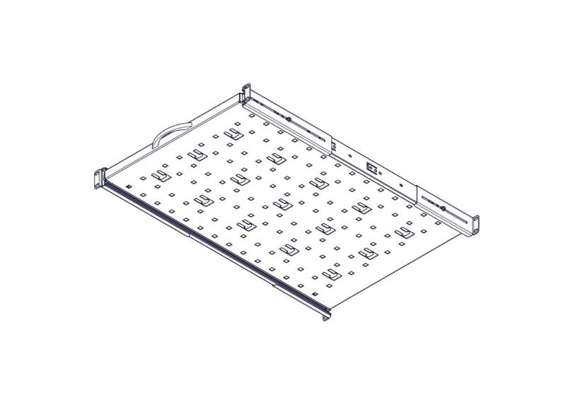 Выдвижная полка Systeme Electric, серия Uniprom, 1U, 650мм, до 45кг | UT8123 | SE — миниатюра 9