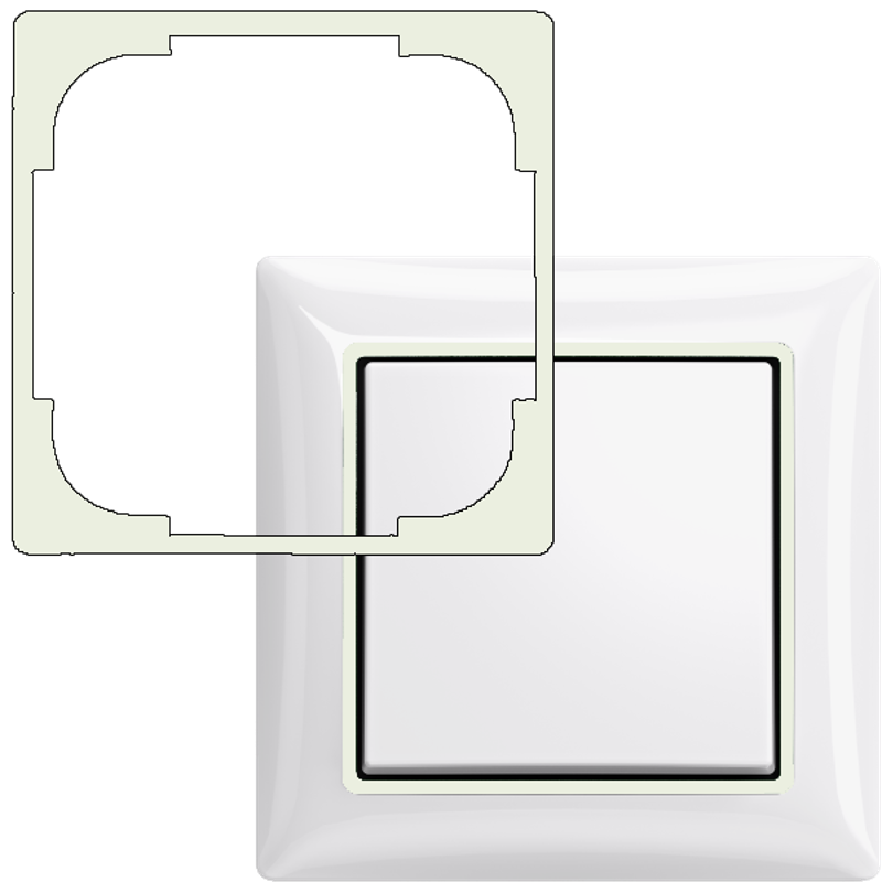 ABB Basic 55 Альп. белый Вставка декоративная в рамку | 1726-0-0218  | 2CKA001726A0218 | ABB — миниатюра 2