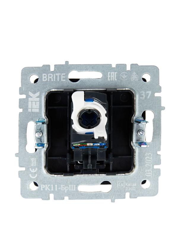 BRITE Розетка компьютерная RJ45 кат.6 РК11-БрШ шампань | BR-K10-2-K37 | IEK — миниатюра 4