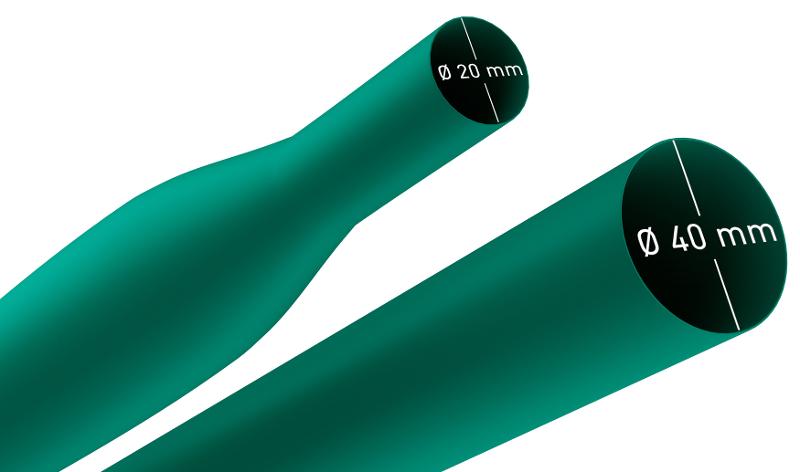 Термоусадочная трубка ЭРА NO-224-506 ТТУ нг-LS 40/20 зелёная в отрезках по 1 м 10 шт | Б0067595 | ЭРА — миниатюра 3