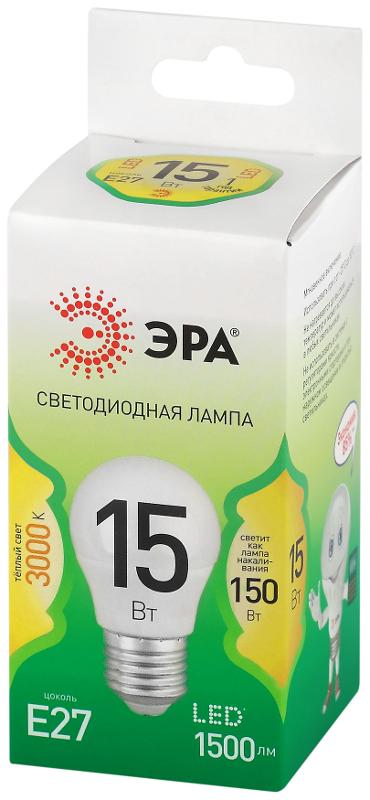 Лампа светодиодная  GREEN LINE LED P45-15W-830-E27 GL E27 15 Вт шар теплый свет | Б0067038 | ЭРА — миниатюра 5