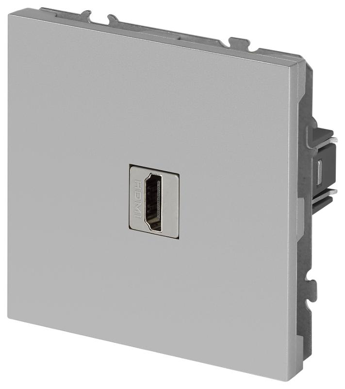 Розетка Galaxy 15-3114-03 HDMI IP20 алюминий | Б0070796 | ЭРА — миниатюра 2