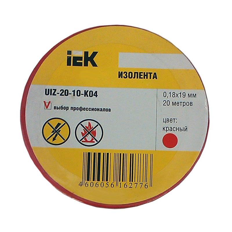 Изолента 0,18х19 мм красная 20 метров  | UIZ-20-10-K04 | IEK — миниатюра 2