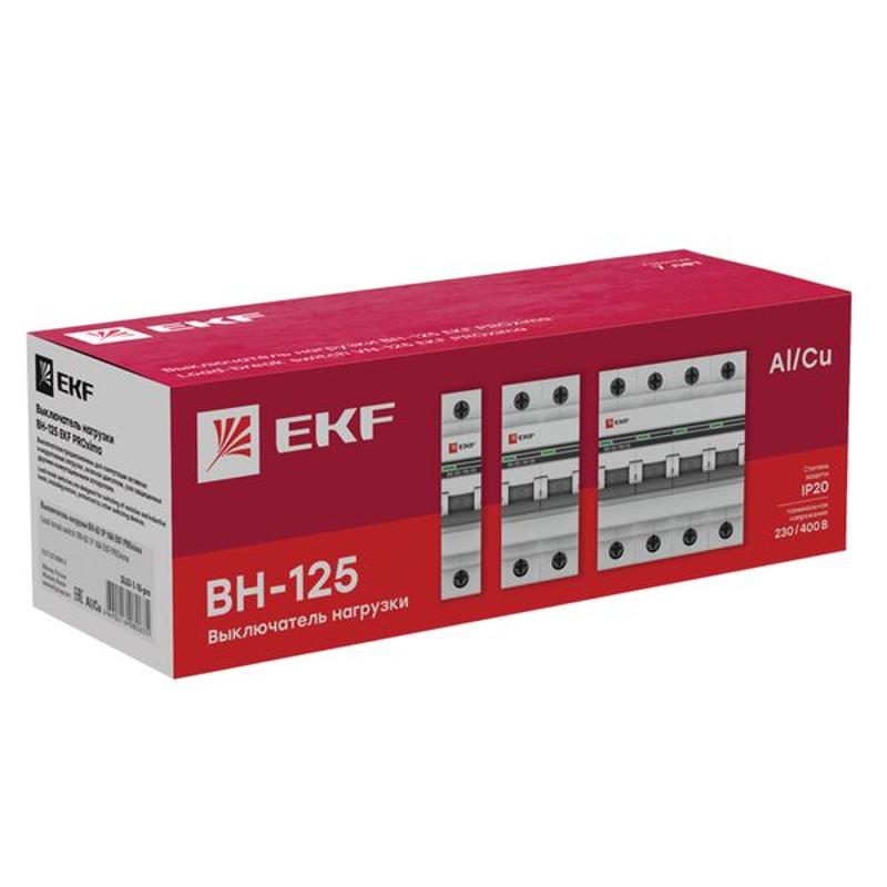 Выключатель нагрузки модульный ВН-125, 2P 100А EKF PROxima | SL125-2-100-pro | EKF (замена - S1252100) — миниатюра 7