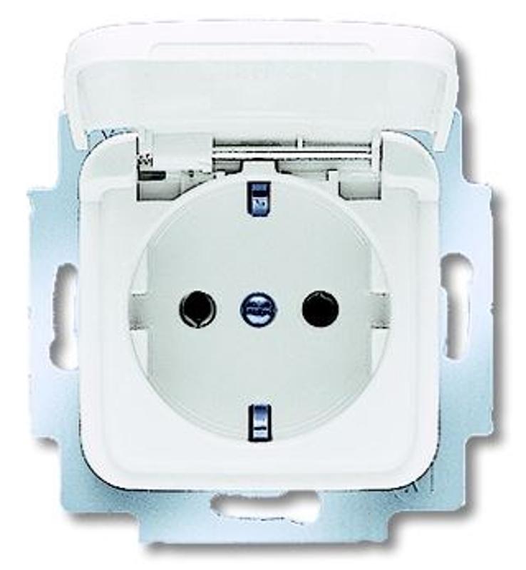 Розетка SCHUKO 16А 250В с крышкой, серия Reflex SI, цвет альпийский белый | 2018-0-1508  | 2CKA002018A1508 | ABB — ABB