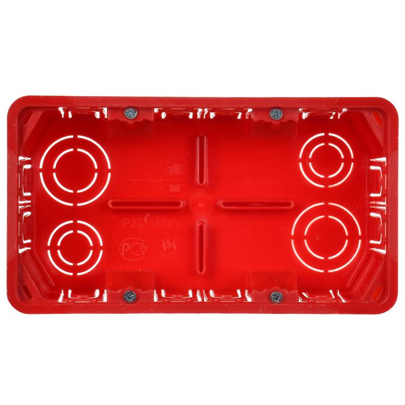 Коробка распределительная с/у 172х96x45 КМ41026 пластиковые лапки, с крышкой (для полых стен) | UKG11-172-096-045-P | IEK — миниатюра 2