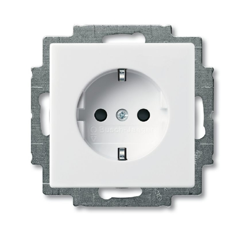 ABB Basic 55 Альп. белый Розетка с/з 16А 250В, с винтовыми клеммами | 2011-0-6155  | 2CKA002011A6155 | ABB — ABB