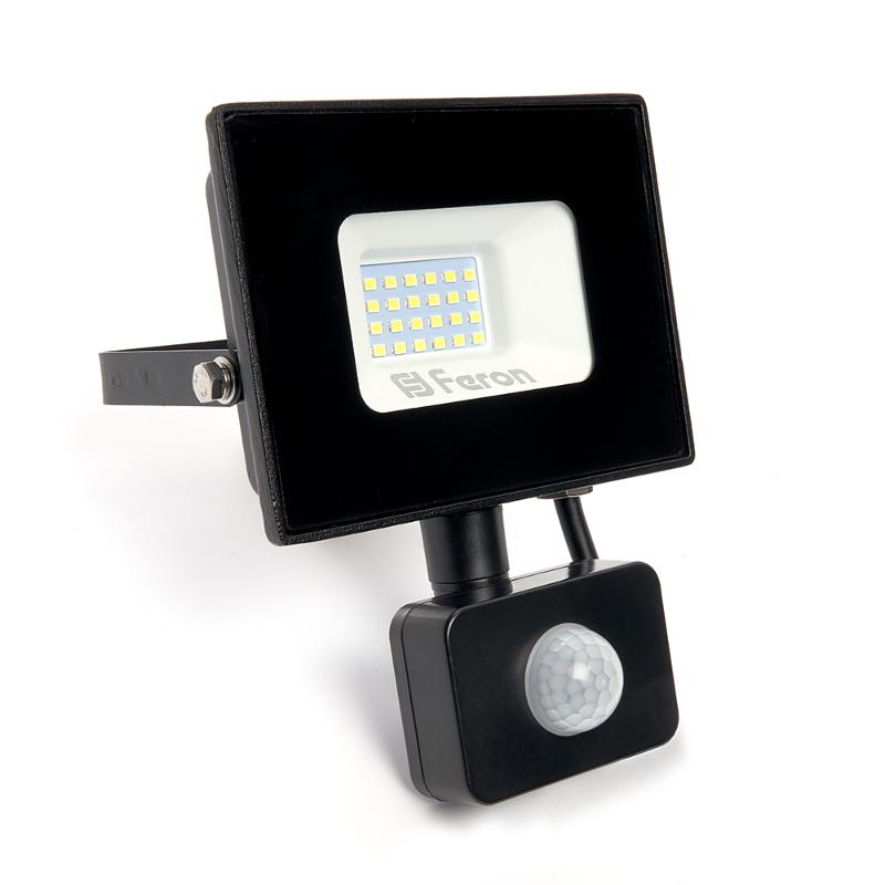 Прожектор светодиодный с датчиком LL-907 IP44 30W 6400K | 29557 | Feron — миниатюра 1