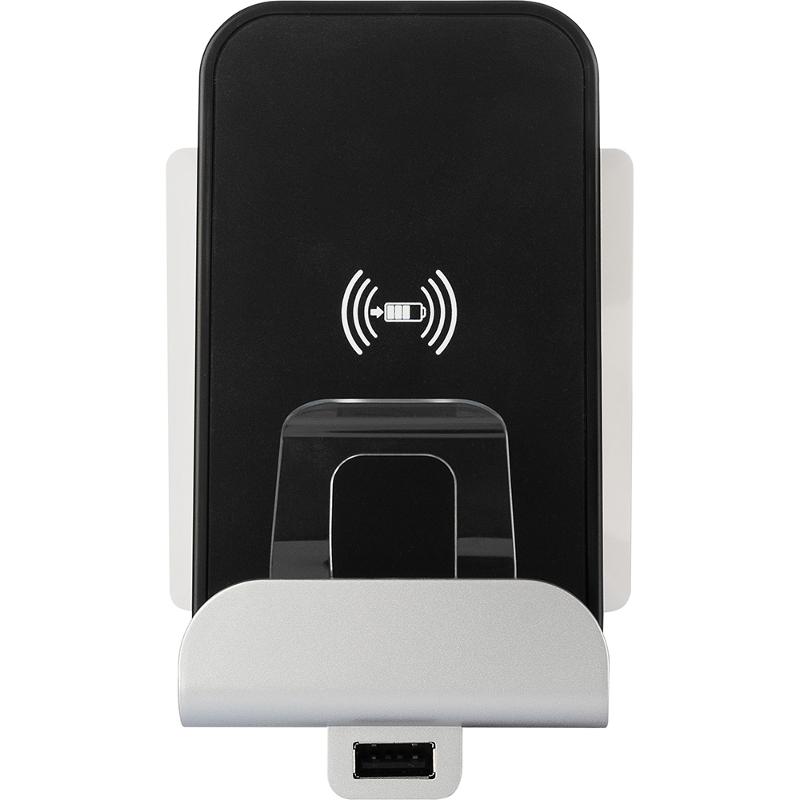 Устройство зарядное беспроводное Valena Life Qi 1А с дополнит. разъемом USB A 5В 2.4А — миниатюра 5