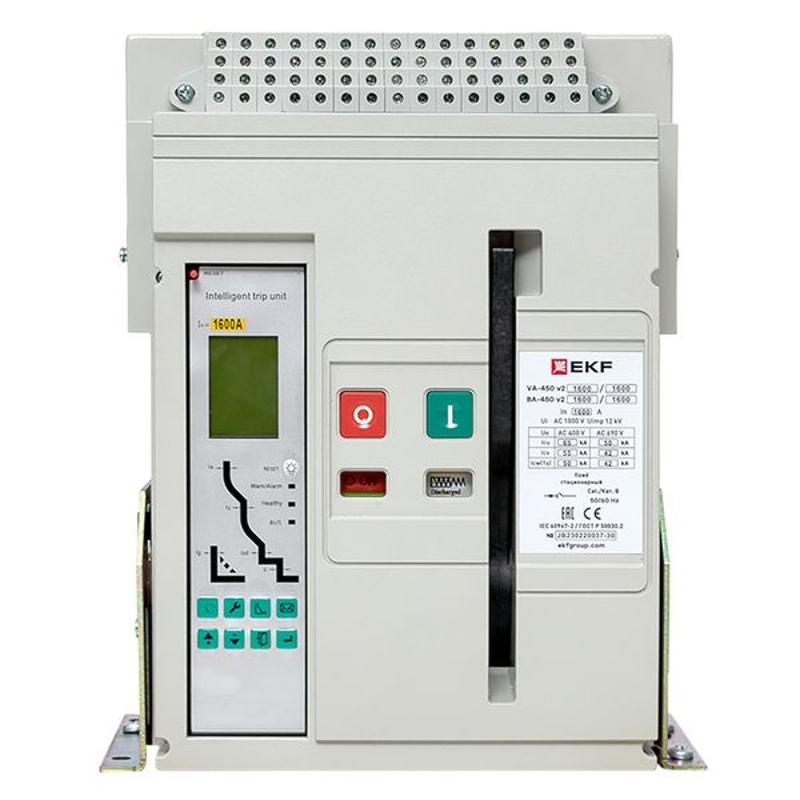 Выключатель автоматический ВА-450 1600/1600А 3P 65кА стационарный v2 | mccb450-1600-1600-v2 | EKF — миниатюра 14