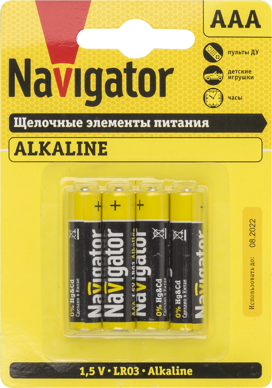 Элемент питания NBT-NPE-LR03-BP4 | 61462 | Navigator — Navigator