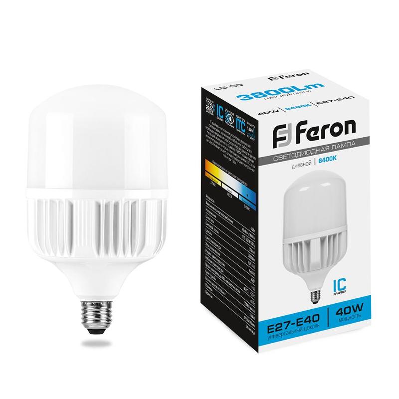Лампа светодиодная промышленная LB-65 (40W) 230V E27-E40 6400K NEW | 25538 | FERON — Feron